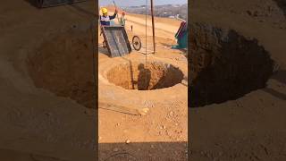 Wonderful process of making holes for piling