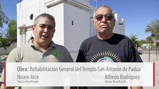 Rehabilitamos el Templo San Antonio de Padua, una construcción histórica en Hermosillo. ⛪✅