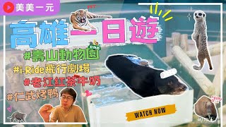 【2024台灣高雄】放暑假跟壽山動物園一起玩水趣！台灣黑熊泡澡超舒服！最夯的卡比巴拉水豚君出沒！大貓咪孟加拉虎超可愛！老江、仁武吃飽飽！必體驗的飛行劇場！高雄一日遊大人小孩都開心｜美美一元Taiwan