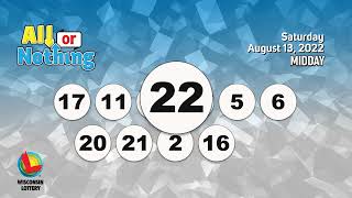 Wisconsin Lottery Midday Draw 08/13/2022