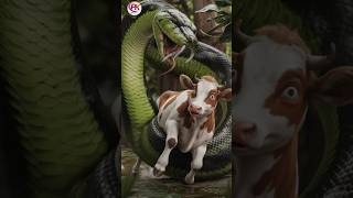 गाय और हाथी ने एनाकोंडा को सबक सिखाया 🐄||#cow #elephant#wildlife #mindblowing creators #shorts