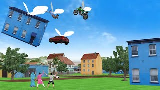 गायब उड़ता घर जादुई कहानी Magical Flying House Car Hindi Stories Bedtime Hindi Stories Fairy Tales