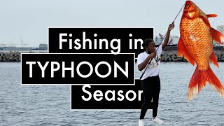 Fishing in Typhoon Season! || Isogo Fishing Pier || DBAG