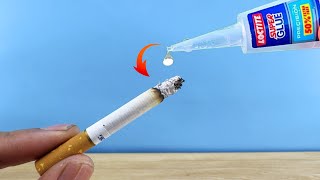 Super Glue and Cigarette ! Pour Glue on Cigarette Ash and Amaze With Results