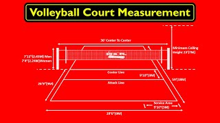 Volleyball Court Measurement & Dimensions Guide With Net Height