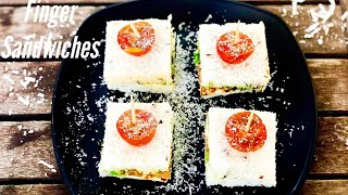 Healthy Finger Sandwiches | Tea & Party Mini Sandwiches | Pesto Sandwiches| Flavourful Food By Priya