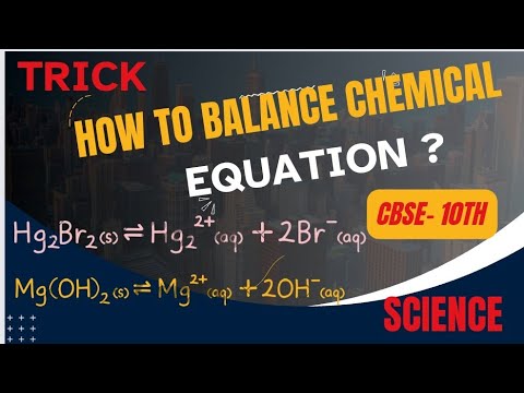 | How To Balance Chemical Equation | Chemistry Class -10 | #cbseclass10 ...