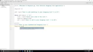 Python Practice: Shopping List Application with Lists