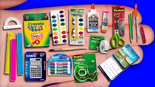 15 DIY MINIATURE SCHOOL Office  SUPPLIES COLLECTION REALISTIC HACKS AND CRAFTS FOR BARBIE DOLLHOUSE