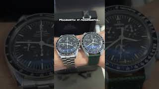 Omega Speedmaster Professional vs Omega x Swatch Speedmaster MoonSwatch mission to the moon #shorts