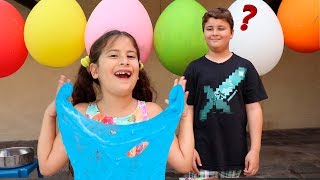 NÃO ESTOURE O BALÃO DE SLIME ERRADO E SURPRESA COM MARIA CLARA E JP