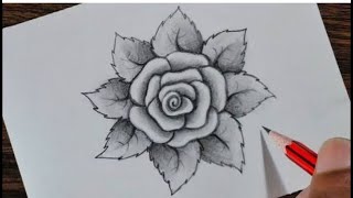 How to draw rose very easy way गुलाब का फूल बहुत आसान तरीके से कैसे बनाये