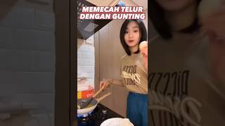 Cara Catheez memecah Telor dengan Gunting #catheez #lucu #komedi #shorts