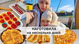 НАГОТОВИЛА на несколько дней 💪Замораживаю томат👍 Классная идея на ужин 😋