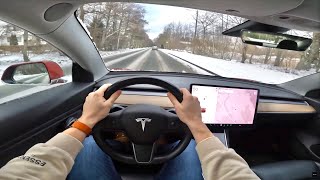 TESLA Model 3 Dual Motor Long Range 324kW 2019 | 4K POV Test Drive/Review