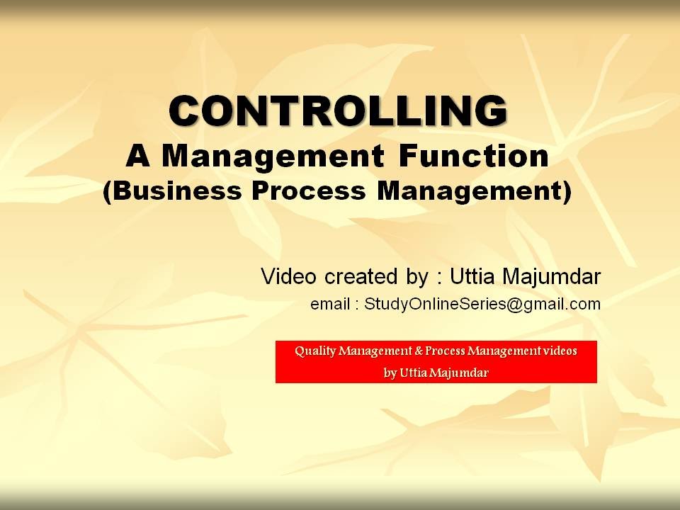 Controlling Business
