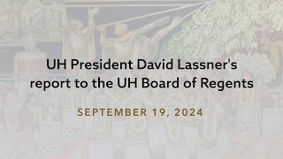 President’s Sept. report: Israel/Gaza and the path forward for UH