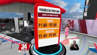 Diesel, may hanggang P2 na taas-presyo kada litro; higit P2 sa gasolina | 24 Oras