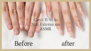 [ASMR] Short Bitten Nails Transformation with Gel / NAILOG