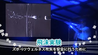 飛沫実験【（一社）日本スポーツウエルネス吹矢協会 】