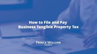 How to File and Pay Business Tangible Property Tax