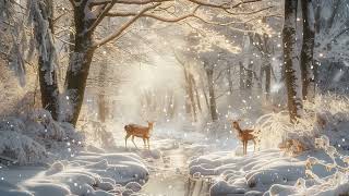 Deer in Magical Winter Forest ❄️ Gentle Celtic Music for Relaxation, Stress Relief and Nature Lovers