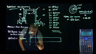 Folded Steel Bracket Calculations on the Lightboard