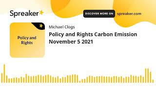 Policy and Rights Carbon Emission November 5 2021