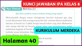 Kunci Jawaban IPA Kelas 8 Halaman 40 Kurikulum Merdeka Ayo Diskusi Aktivitas 2.3