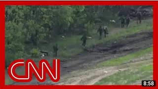 Video shows Russians appearing to flee Ukrainian attack near Bakhmut