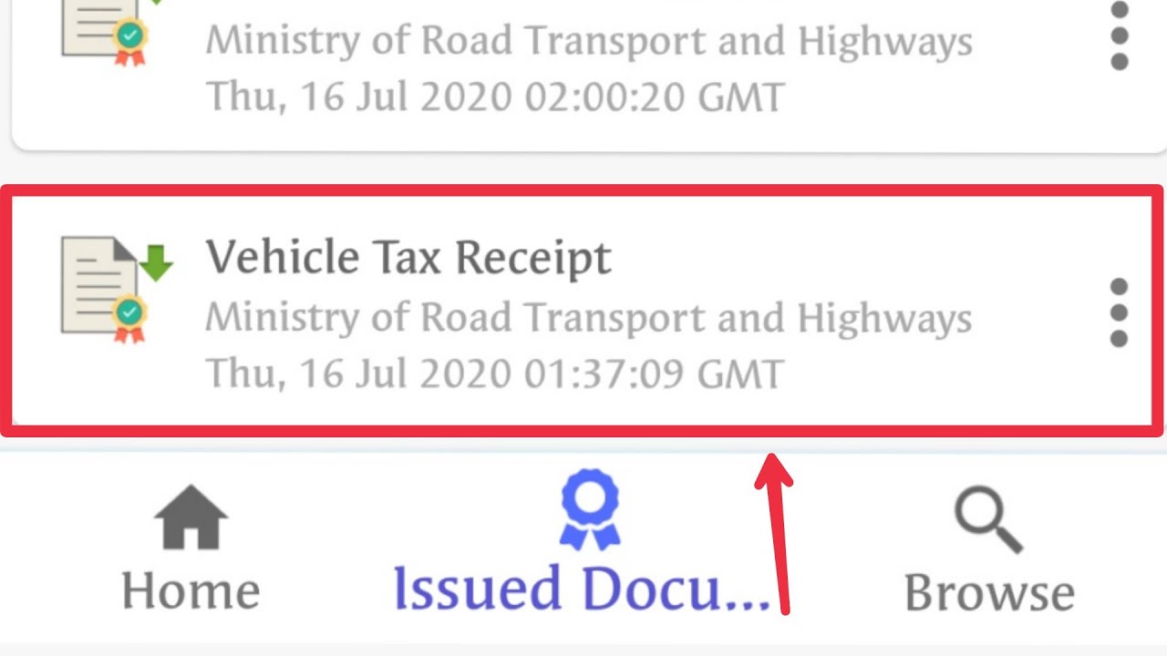 How To Download Vehicle Tax Receipt Certificate PDF Files In Android ...