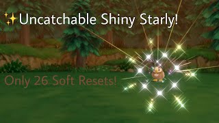 Uncatchable Shiny Starly in Shining Pearl after 26 Soft Resets! [Full Odds]