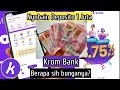 Nyobain Deposito di Krom Bank 1 Juta Berapa Bunganya ?