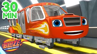 Blaze’s High Speed Train Races! 🚝 30 Minute Compilation | Blaze and the Monster Machines