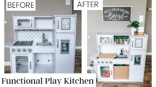Turning Our Play Kitchen Into A FUNCTIONAL Kitchen | The Process & Full Tour