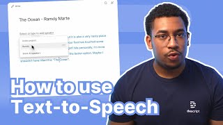 Turn Typing into Talking | Descript's Text-to-Speech