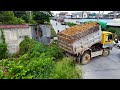 Excellent Expert Operator D31P Dozer Push SoilsRock Bury The Floodplain Landfilling