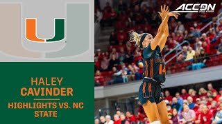 Miami Guard Haley Cavinder Highlights vs. NC State