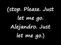 Lady Gaga - Alejandro - Lyrics on screen