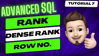 🥈Mastering RANK, DENSE_RANK, and ROW_NUMBER ! Window Functions in SQL🥈