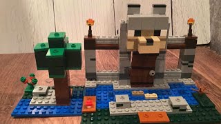 Minecraft lego wolf strong hold build sped up