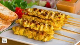 Como hacer Pollo Satay estilo Thai "Kai Satay" (ไก่สะเต๊ะ)