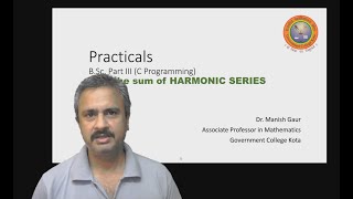 BSc Pt III Practical 01- Harmonic Series - MANISH GAUR