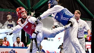 Matea Jelic (CRO) vs Polina Khan (RUS). European Taekwondo Championships Kazan-2018