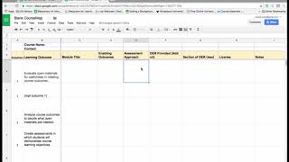 OER Course Mapping Video