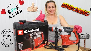 ASMR Unboxing and Test /Einhell TE-RH 38 E/SDS Max/Red Gloves /Attention ! Rotary Hammer Test Sounds