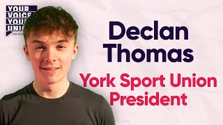 Declan Thomas for York Sport Union President | 60 Second Manifestos | Elections 2023