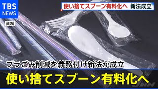 使い捨てスプーン有料化へ プラごみ削減を義務付け新法が成立