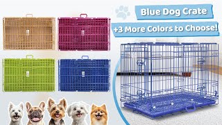 Travel in Comfort with Our Stylish Blue Dog Crate!🐾