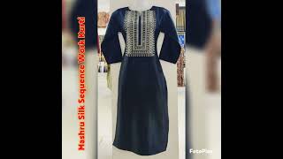 Mashru Silk Sequence Patch Work Kurti I Ethnic \u0026 Stylish I Wear It Feel It I Book @ FBC+919855244477